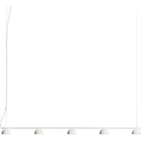 Northern Blush LED-hengelampe, 5 lyskilder, hvit