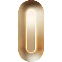 Nuura LED-vegglampe Sasi, høyde 65 cm, messingfarget, metall