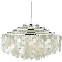 Verpan pendellampe Fun 11DM, kromfarget, perlemor