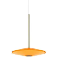 Loom Design LED-pendellampe Solene, oransje, glass, Ø 20 cm