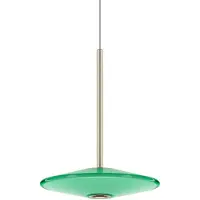 Loom Design LED-pendellampe Solene, grønn, glass, Ø 20 cm