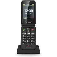 Emporia emporiaJOY (V228), 2G, (V3), flip mobiltelefon med store knapper, svart