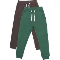 Minymo Joggebukser - 2-pack - Hunter Green - - 5 år (110) - Joggebukse