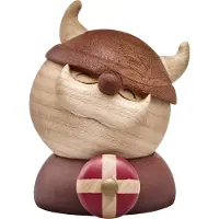 FableWood Holger Den Store Viking - Tre - 7x6 cm - - OneSize - Dekorasjon