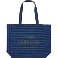 Mads nørgaard Shopper - Boutiqno Athen - AOP - True Blue/Svart - - OneSize - Veske