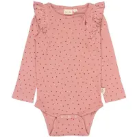 Petit Piao Body I/e - Rib/Modell - PPsonja - Dusty Rose Heart - - 68 - Langermet Body