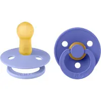 BIBS Colour Smokker - Str. 2 - Rund - 2-pack - Hush/Grape - - 6-18 md - Smokk