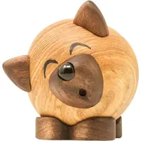 FableWood Ulven Wulf - Tre - 8x8 cm - Oppmuntrende - - OneSize - Dekorasjon