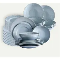 Fyrklövern Nordic Dawn tallerkensett 36 deler, Himmel, 12 pers Servise Tallerkener sett