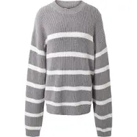 Hound Genser - Strikk - Stripe Strikk - Grey - - 16 år (176) - Genser