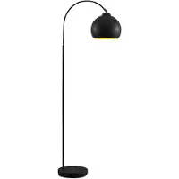 LINDBY buelampe Minali, svart, metall, 148 cm høy, E27