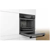 Bosch Serie | 2 HBA530BB0S - Ovn - innebygd - fordypning - bredde: 56 cm - dybde: 55 cm - høyde: 58.5 cm - med selvrens - Klasse A - svart