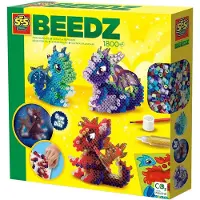 SES Creative Perler - Strykeperler - 1800 stk. - 3D Drage - - OneSize - Perler