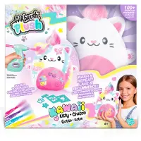 Airbrush Plush Kosedyr - 23 cm - Kawaii Kitty - - OneSize - Kosedyr