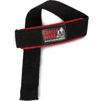 Gorilla wear Padded Lifting Straps, black/red