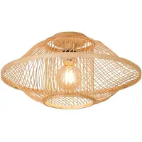 Good&Mojo Taklampe Maui, natur, Ø 50 cm, bambus, E27