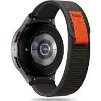 Tech-Protect Nylonreim til Samsung Galaxy Watch 4/5/5 Pro/6/7/FE, svart/oransje