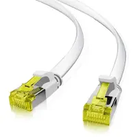 Helos patchkabel Cat 6a Ultraflat U/FTP RJ45 hvit 15m AWG32