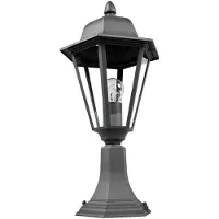 LINDBY sokkellampe Edana, 52 cm, antrasitt, E27, IP44