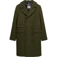 Superdry for man. M5012384A Merchant Wool Blend Long Coat, green (M), Casual, Classic, Polyester