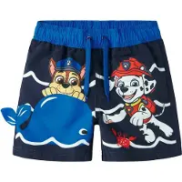 Name it Badeshorts - NmmMiki Paw - Navy Blazer - - 7 år (122) - Badetøy