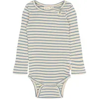 Petit Piao Body I/e - Rib/Modal - PPSky - Infinity Striped - - 1 år (80) - Langermet Body