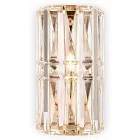 Maytoni Facet vegglampe, høyde 25 cm, gullfarget, glass, E14