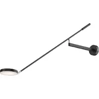 Maytoni LED-vegglampe Fad, svart, metall 100 cm justerbar