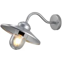 ELSTEAD Utendørs vegglampe Klampenborg, sølv, lykt, stål, IP44