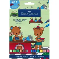 Faber Castell 164815, 12 stykker, Flerfarget, Flerfarget, Resirkulert plast, Alkoholbasert blekk, Tyskland
