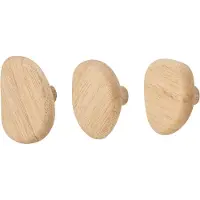 Bloomingville Knagger - Conor - 3 stk. - Naturlig - - OneSize - Knagg