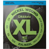 D'Addario EXL165SL Nickel Wound Bass Custom Light 45-105 Super Long Scale