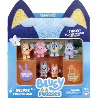 Bluey Figurer - Fuzzies - 6 stk. + 2 overraskelser - - OneSize - Lekefigur
