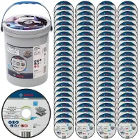 Bosch Pro Stainless Steel &amp; Metal 125 X 1 6 X 22.23 Mm Metallslipeskive 100 Enheter