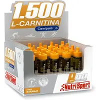 Nutrisport Eske Med L-karnitin 1500 Hetteglass Appelsin 20 Enheter