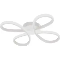 TRIO Fly LED-taklampe, matt hvit, 4000 K, 40 cm x 40 cm