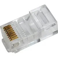 Logilink RJ45, RJ45, Gjennomsiktig, Gull, RoHS, 100 stykker