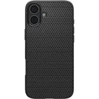 Spigen Liquid Air - Baksidedeksel for mobiltelefon - termoplast-polyuretan (TPU) - matt svart - for Apple iPhone 16