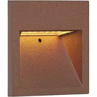 QAZQA Moderne vegglampe rustbrun firkant inkl. LED IP54 - Gem