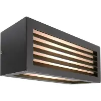 Deko-light Utendørs vegglampe Rilongo avblendet, opp/ned, aluminium, mørkegrå