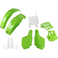 Ufo Kawasaki Kx 500 1996-1999 Kakit186f-999 Fork Protectors &amp; Plastsett