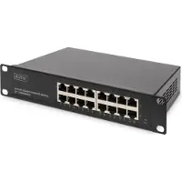 Digitus DN-80115 - Switch - ikke-styrt - 16 x 10/100/1000 - rackmonterbar
