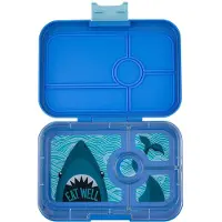 Yumbox Matboks m. 4 rom - Bento Tapas - 993 ml - True Blue m. H - - OneSize - Matboks