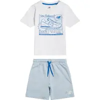 New Balance Shorts Sett - Grafikk - Bright White - - 80 - Shorts