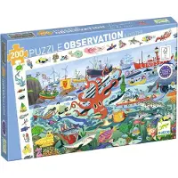 Djeco Puslespill - 200 Brikker - Observasjonspuslespill - Havet - - OneSize - Puslespill