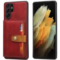 Mtp Products Samsung Galaxy S26 Ultra Retro Style Deksel med Lommebok - Rød