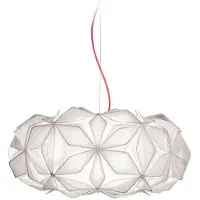 Slamp Pendellampe C'EST LA VIE, hvit/transparent kabel, Ø 53 cm