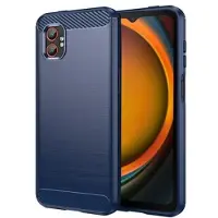Mtp Products Samsung Galaxy XCover7 Pro Børstet TPU-deksel - karbonfiber - blå