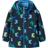 Name it Softshell Jakke m. Fleece - NmmAlta05 - Dark Sapphire/Cr - - 4 år (104) - Softshell