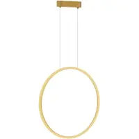 Milagro Lighting LED-hengelampe Saturno vertikal, gull, Ø 50 cm, metall